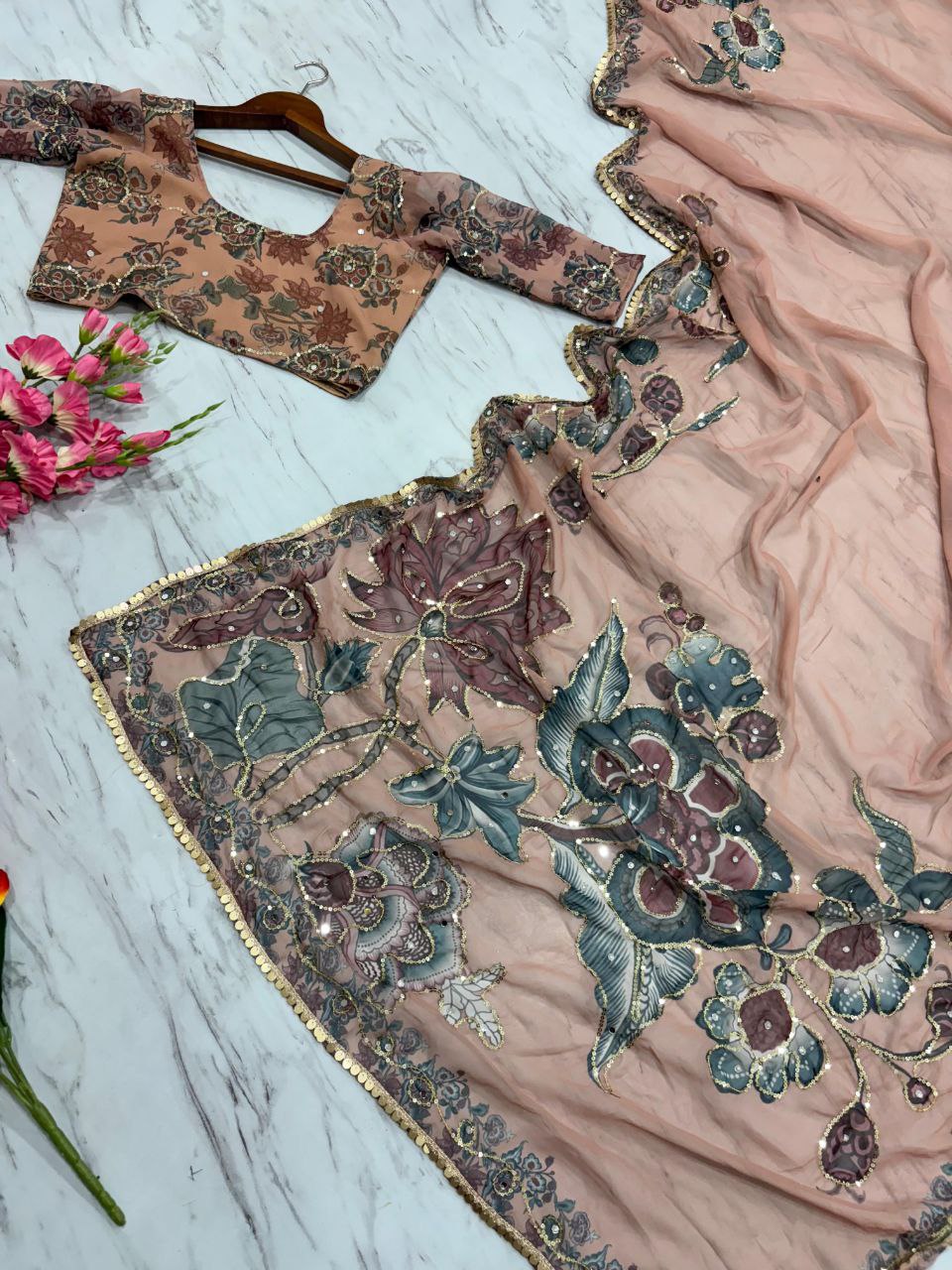 Premium Georgette Fabric in Beautiful Saree