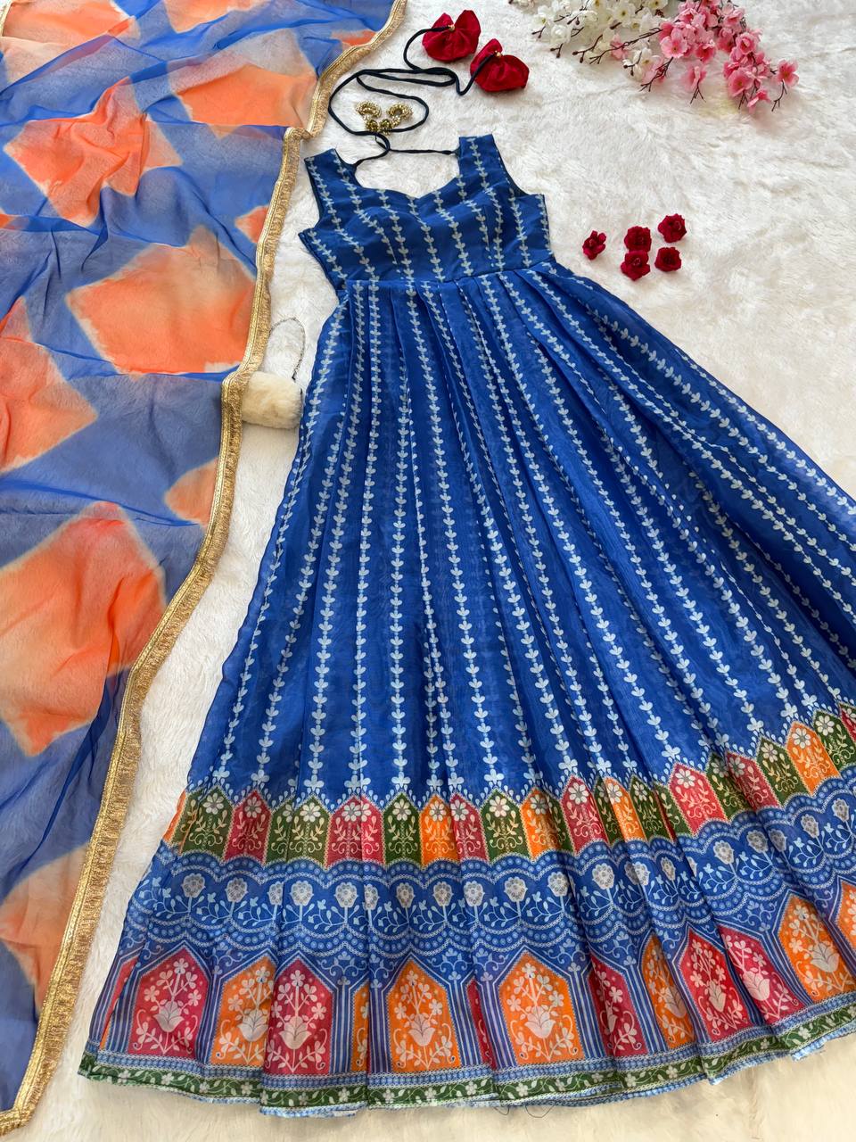 pure Jimmy organza silk Fabric in Gown