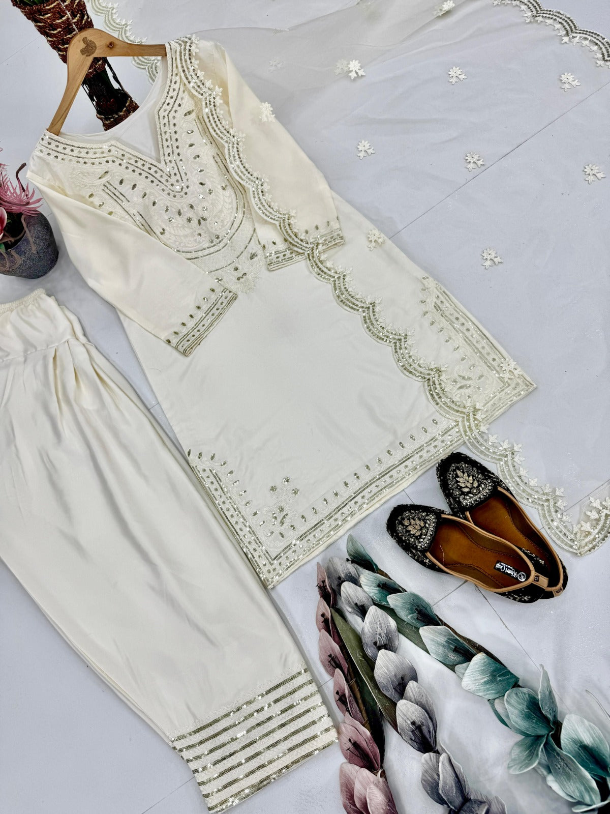 Heavy Natural Silk Fabric in Top