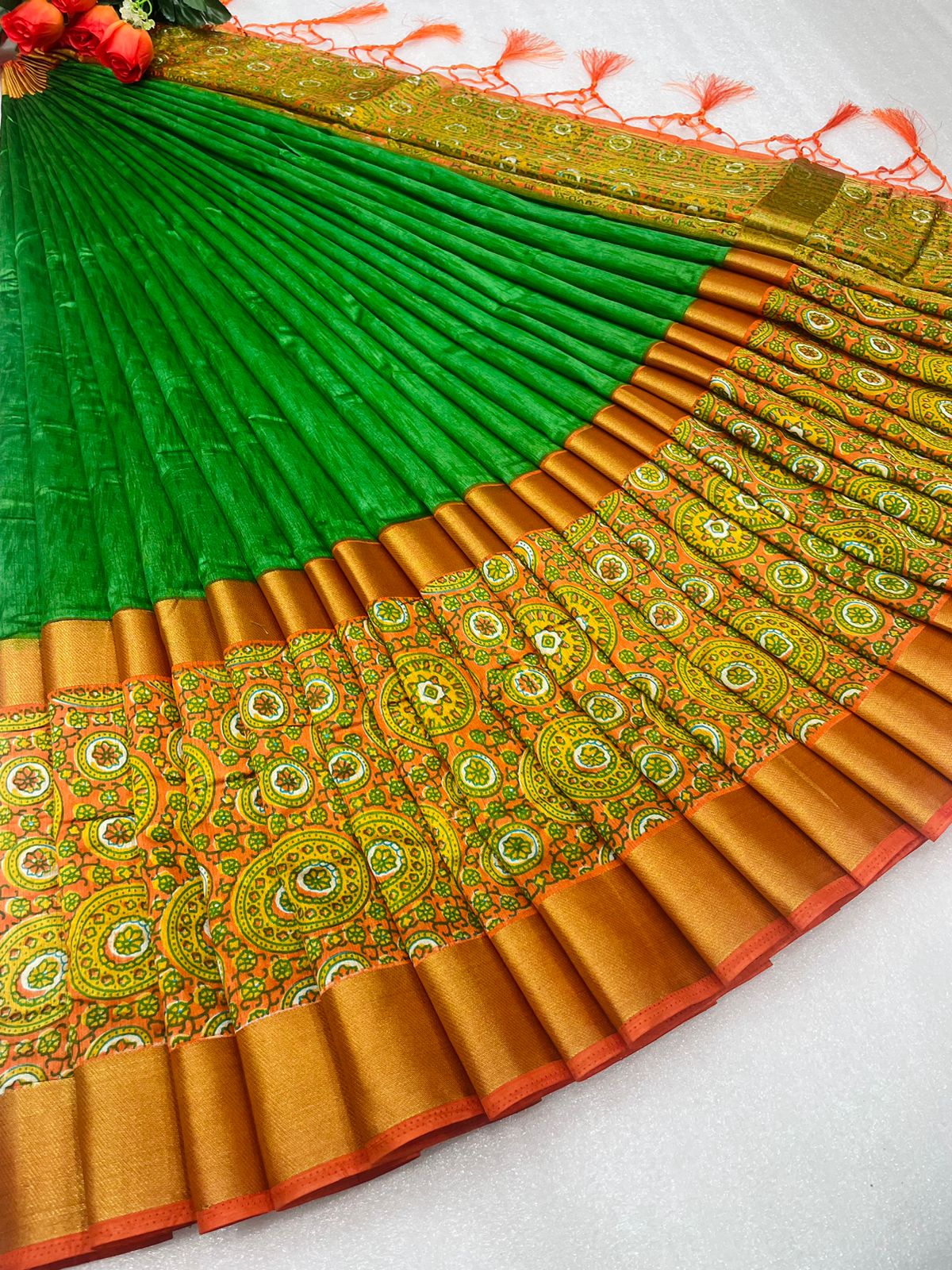 Pure Jari Weving Border Silk Saree