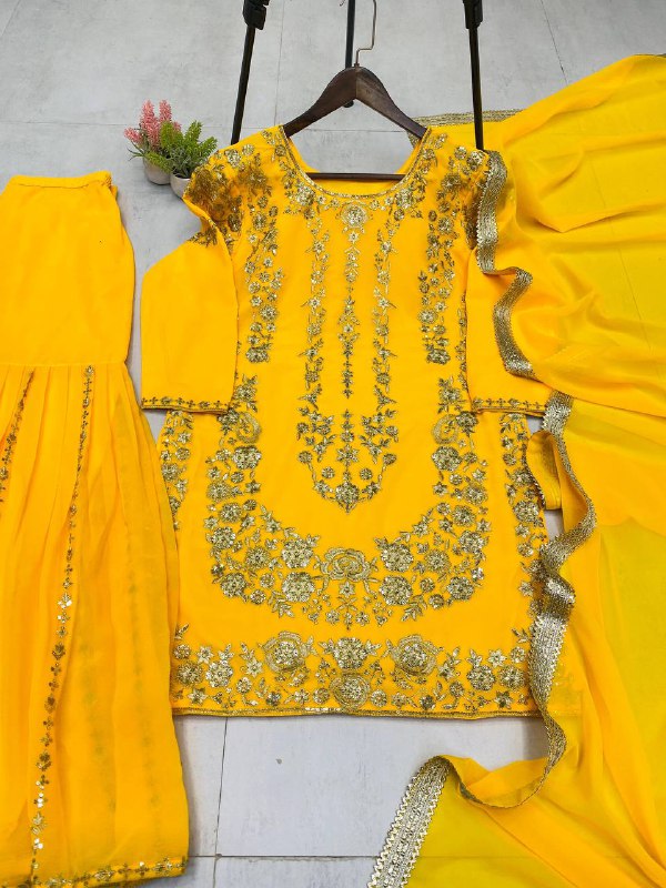 Sequence Embroidery Work in beautiful Top