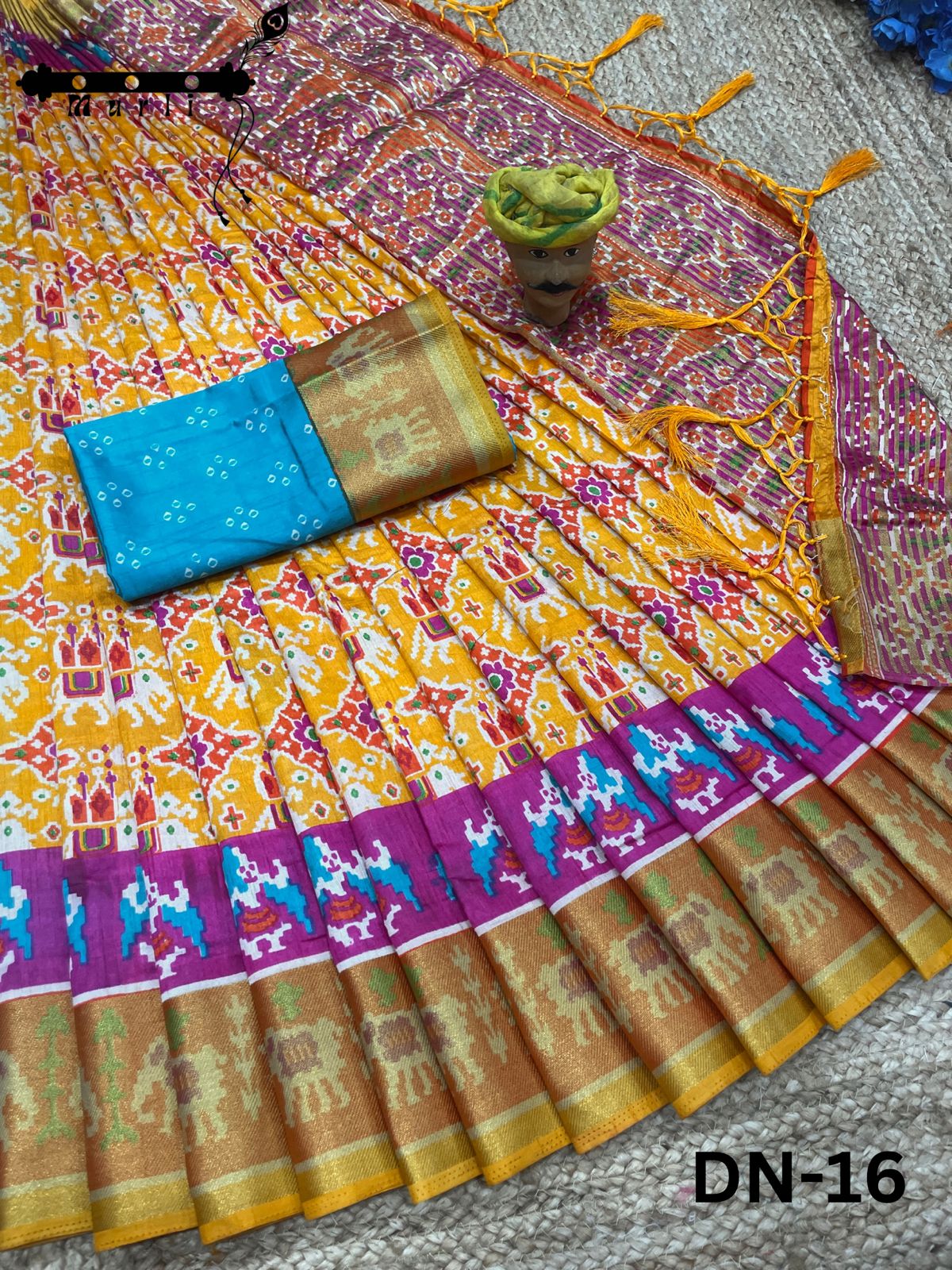 Pure Jari Weving Border Silk Saree