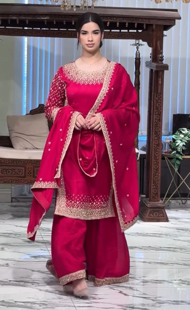 Embroidery Siqunce Work in beautiful Top