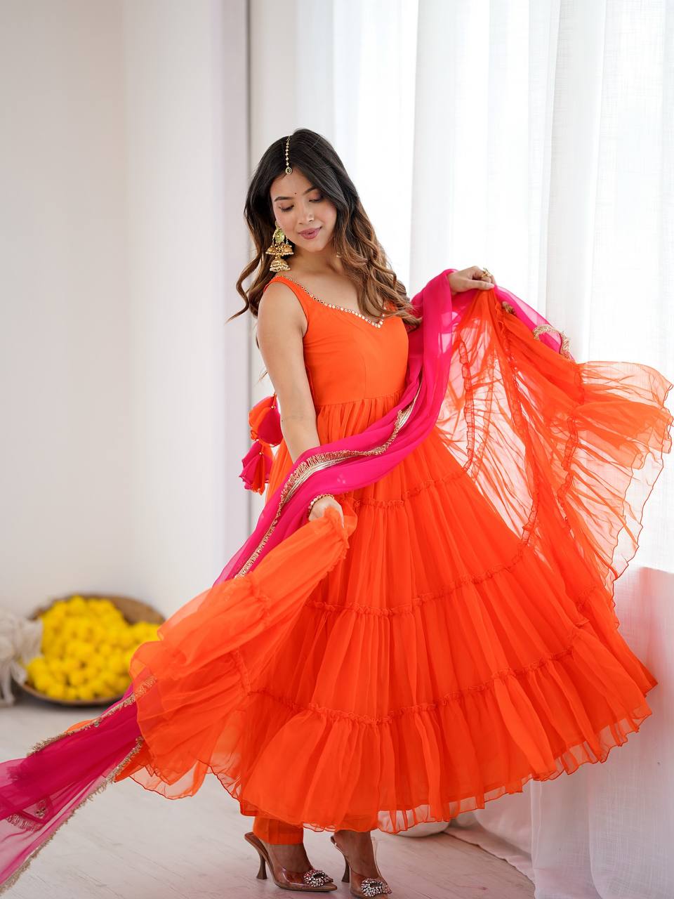 Gerorrget Chiffon Heavy Fabric Gown