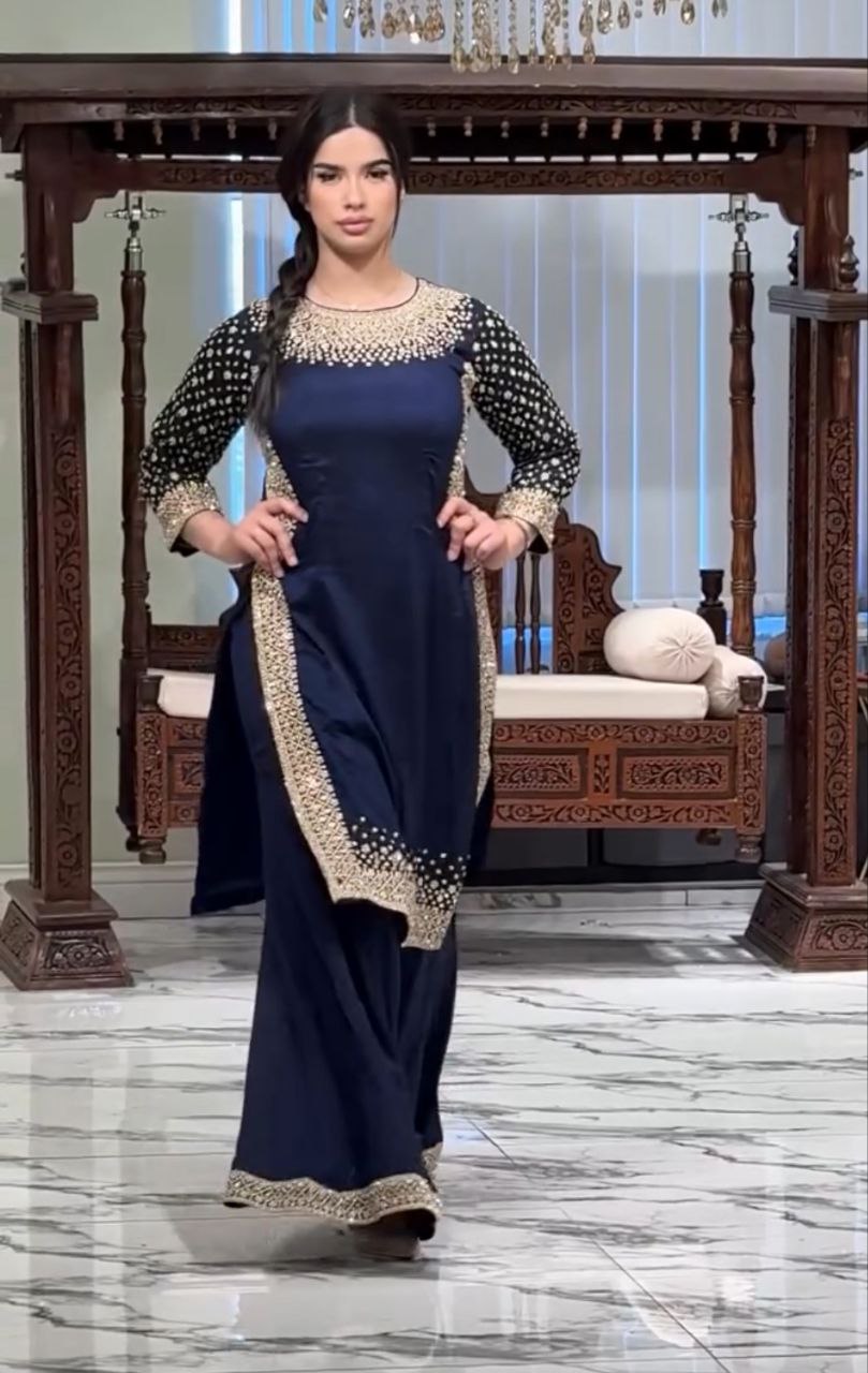 Embroidery Siqunce Work in beautiful Top