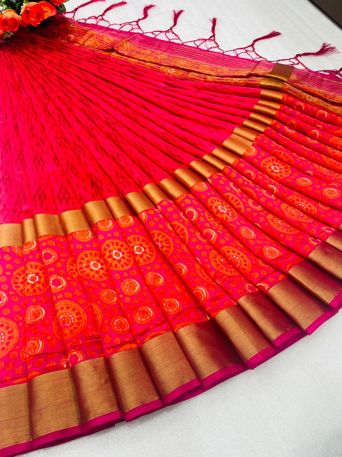 Pure Jari Weving Border Silk Saree