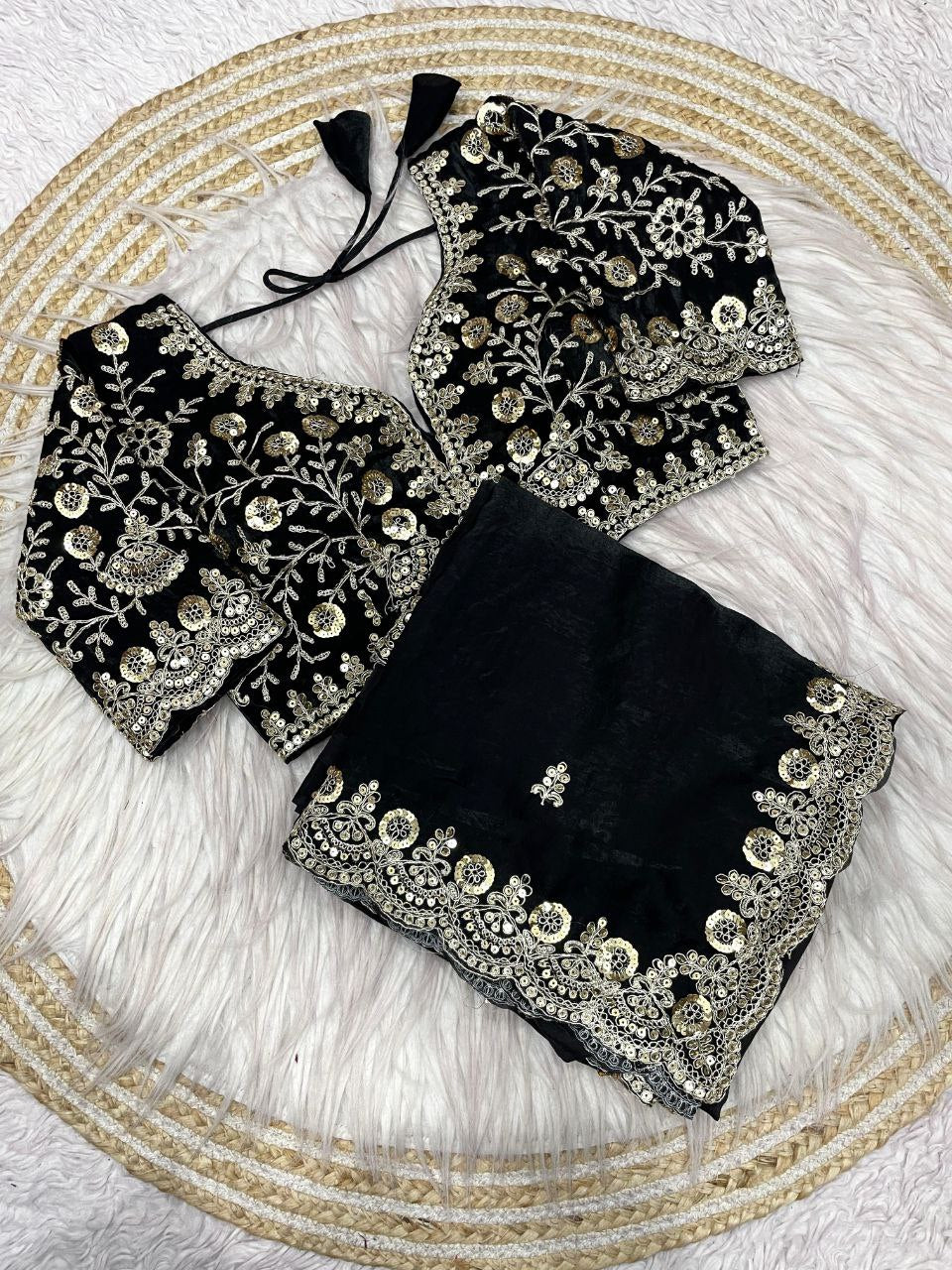 Fendy Satin Silk Fabric in Saree