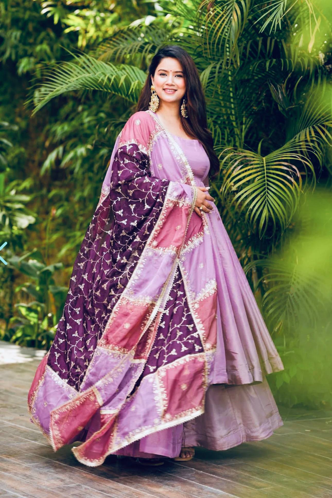 Simar Silk With Micro Cotton And Plain Work Gown