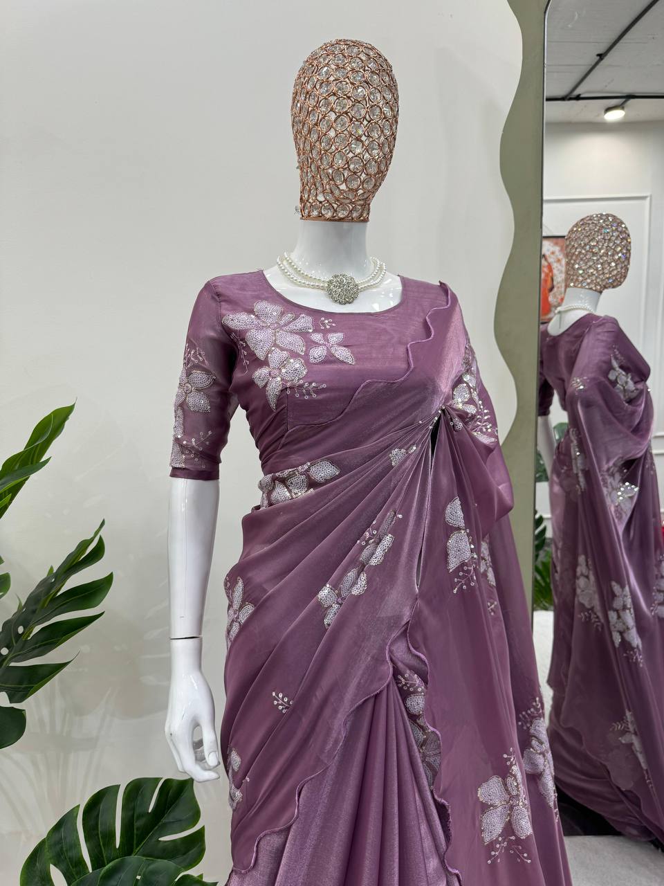 New Jimmy Chu Sequnce Work Saree