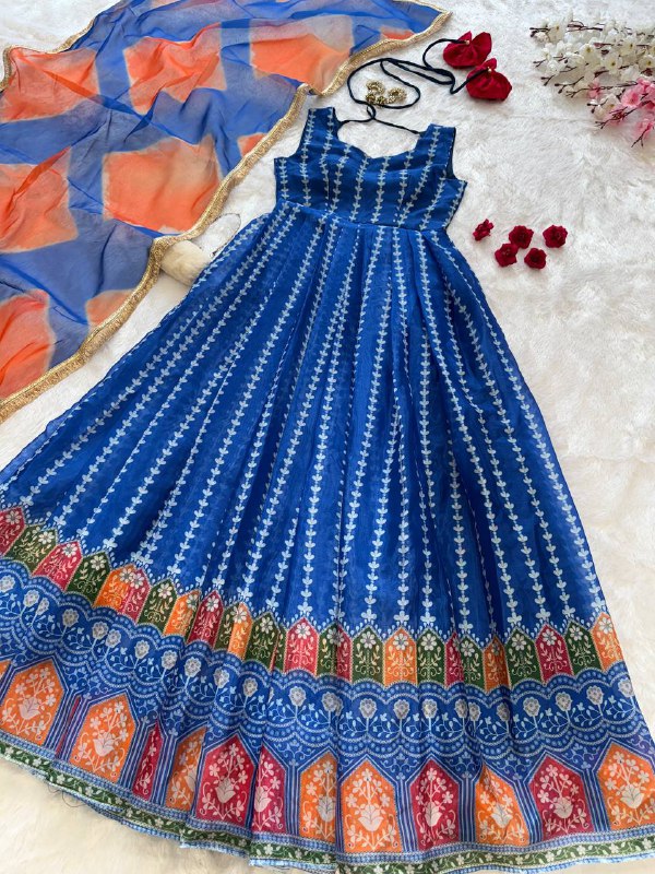 pure Jimmy organza silk Fabric in Gown