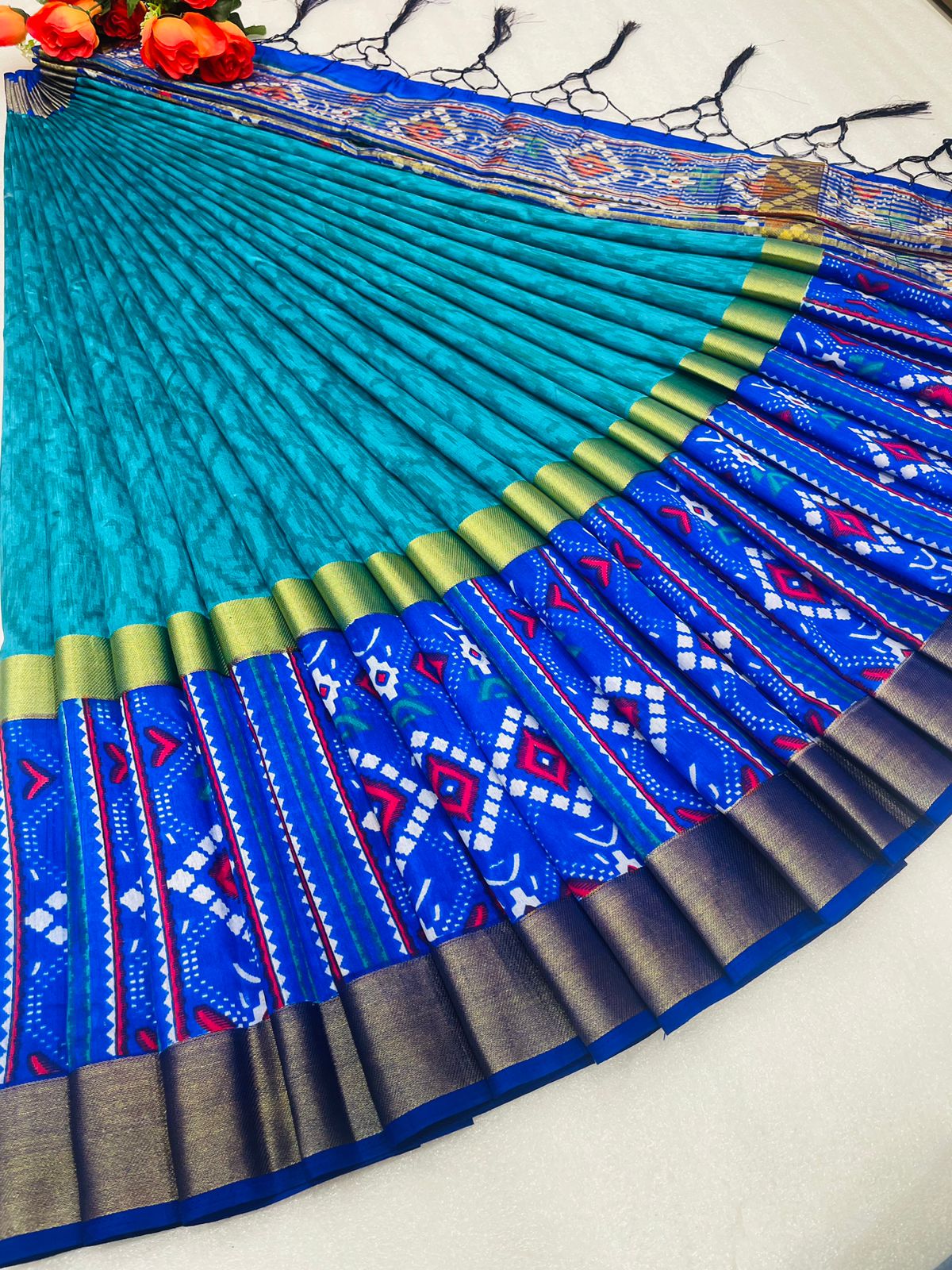 Pure Jari Weving Border Silk Saree