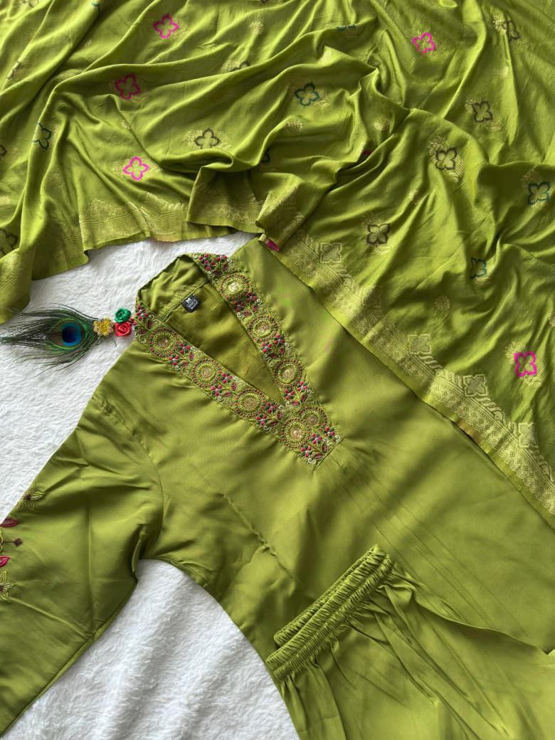 Premium Roman Silk Fabric in Top