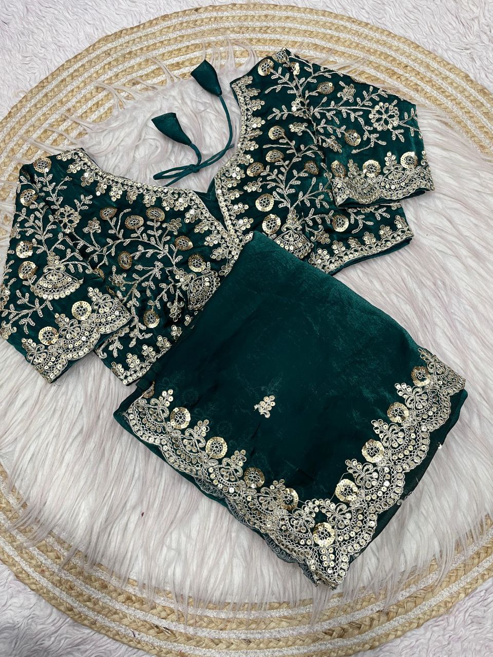 Fendy Satin Silk Fabric in Saree