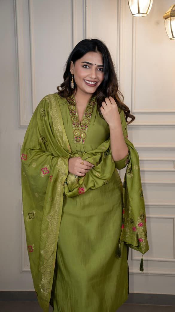 Premium Roman Silk Fabric in Top