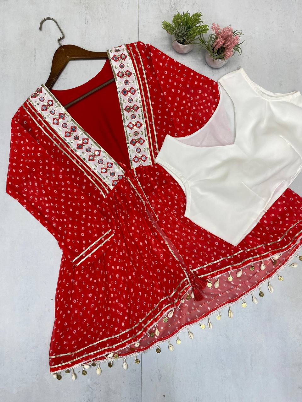 Georgette Fabric in Lehenga