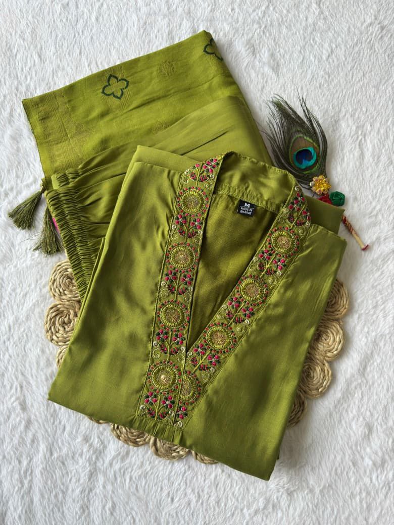 Premium Roman Silk Fabric in Top