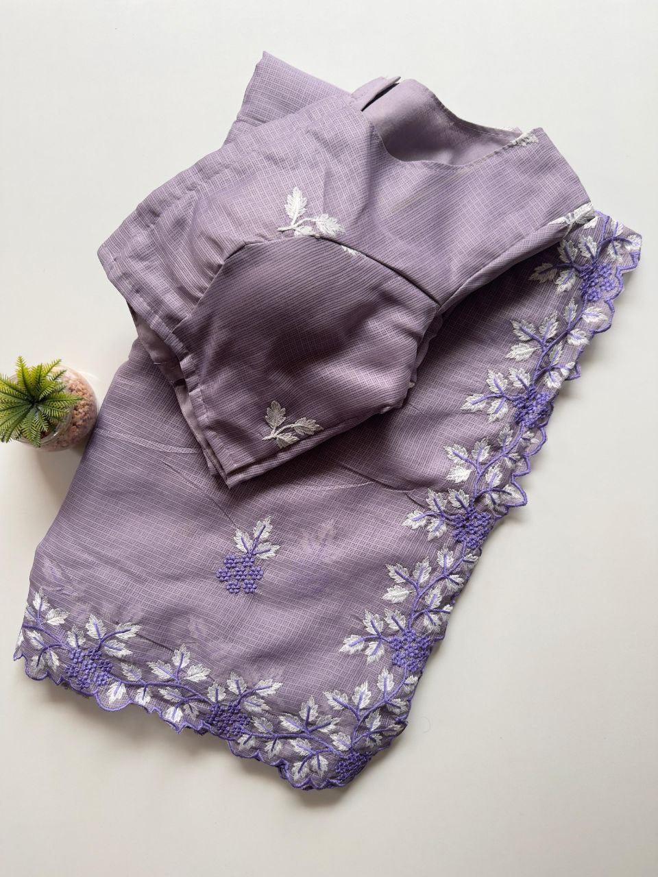 Multy Thread Work And Sclap Border Saree work