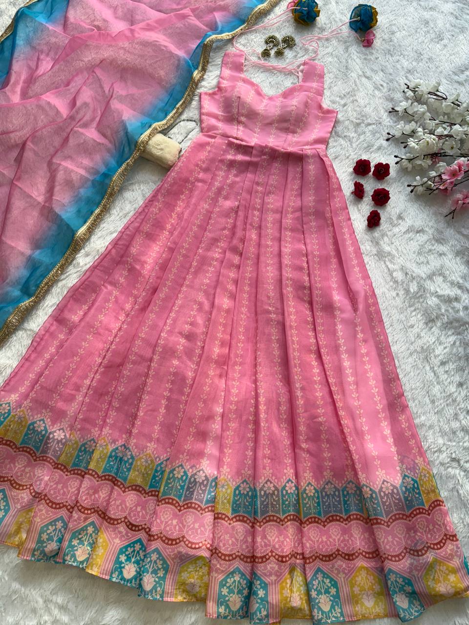 pure Jimmy organza silk Fabric in Gown
