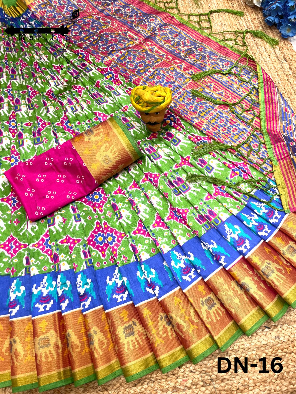 Pure Jari Weving Border Silk Saree