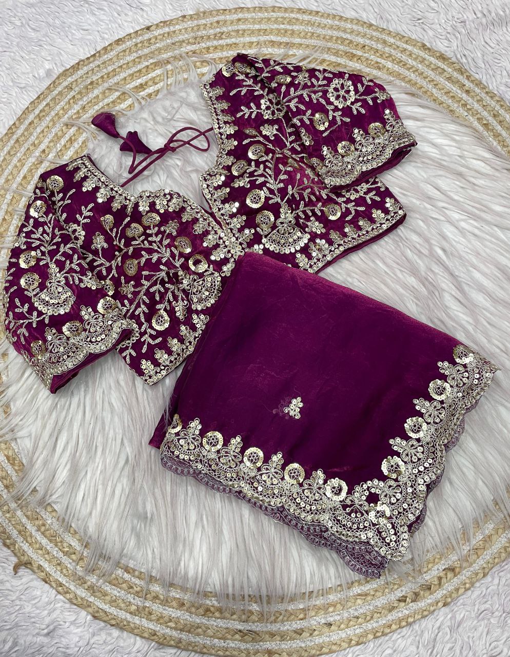 Fendy Satin Silk Fabric in Saree