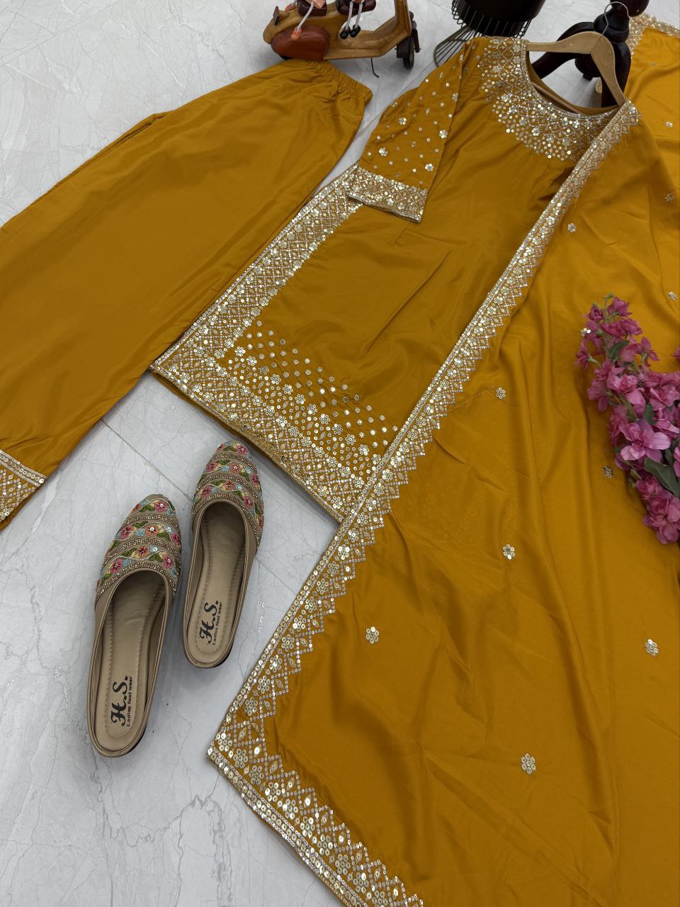 Embroidery Siqunce Work in beautiful Top