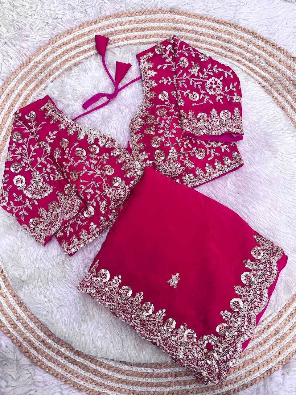 Fendy Satin Silk Fabric in Saree