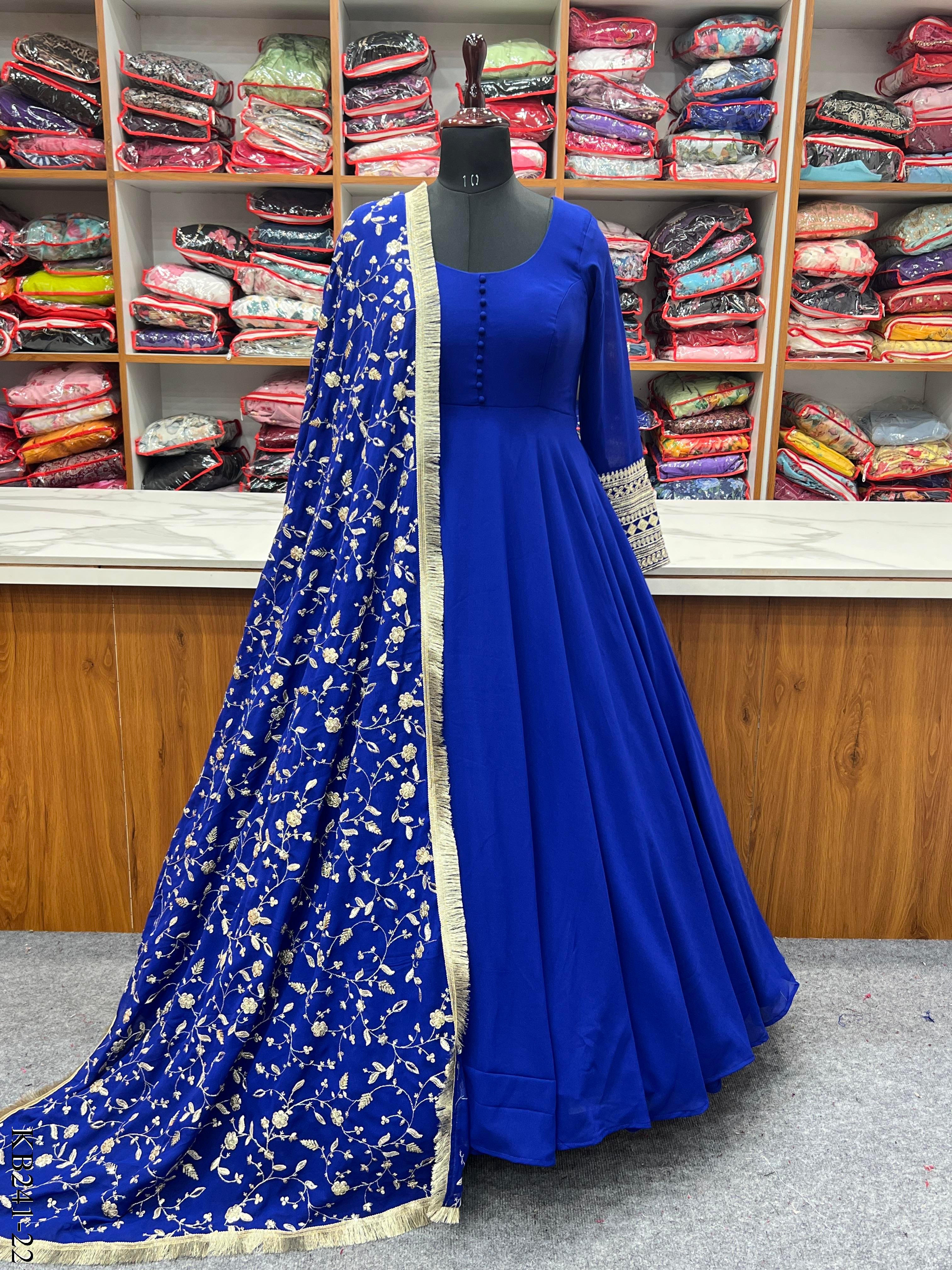 New Designer Best Seller Gown With Heavy Work Dupatta