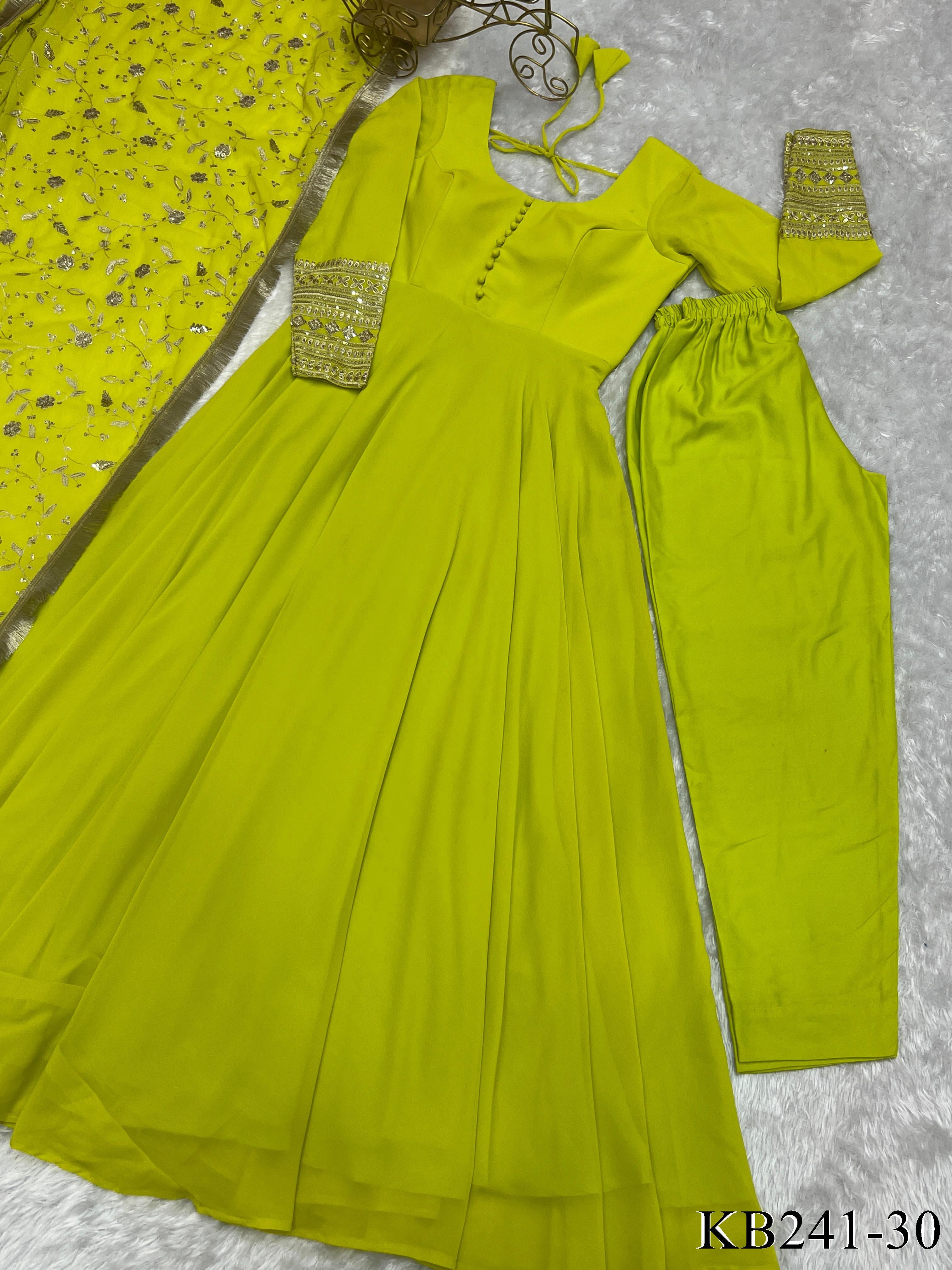 New Designer Best Seller Gown With Heavy Work Dupatta