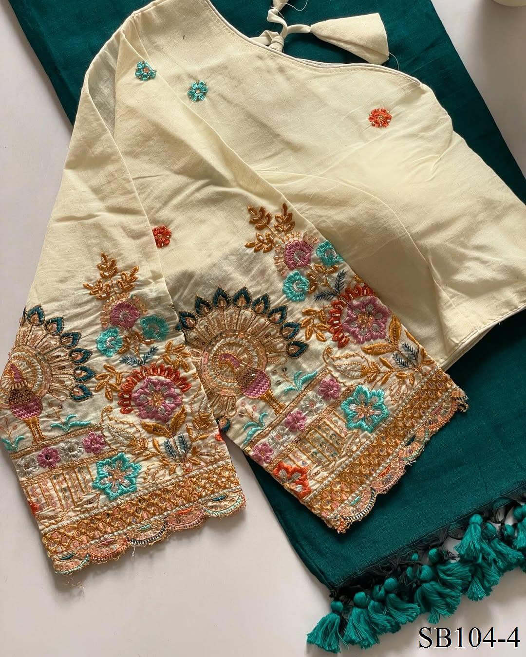 Kahdi Cotton Silk With Heavy Multi Hand Work Saree