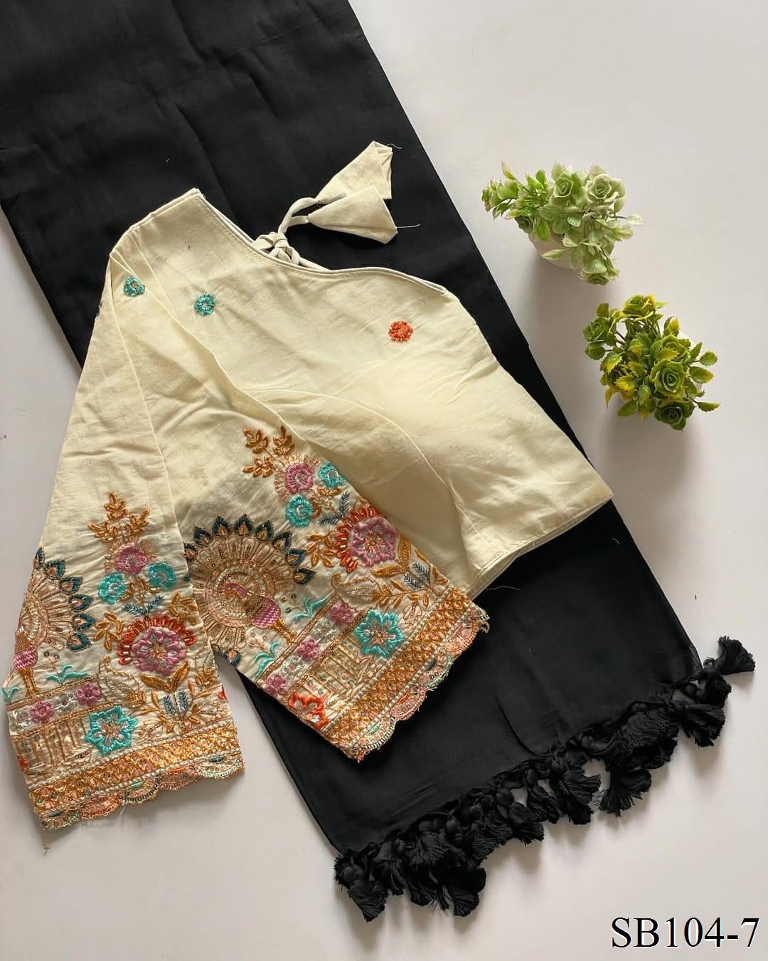 Kahdi Cotton Silk With Heavy Multi Hand Work Saree
