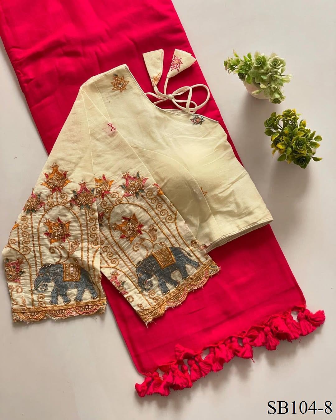 Kahdi Cotton Silk With Heavy Multi Hand Work Saree