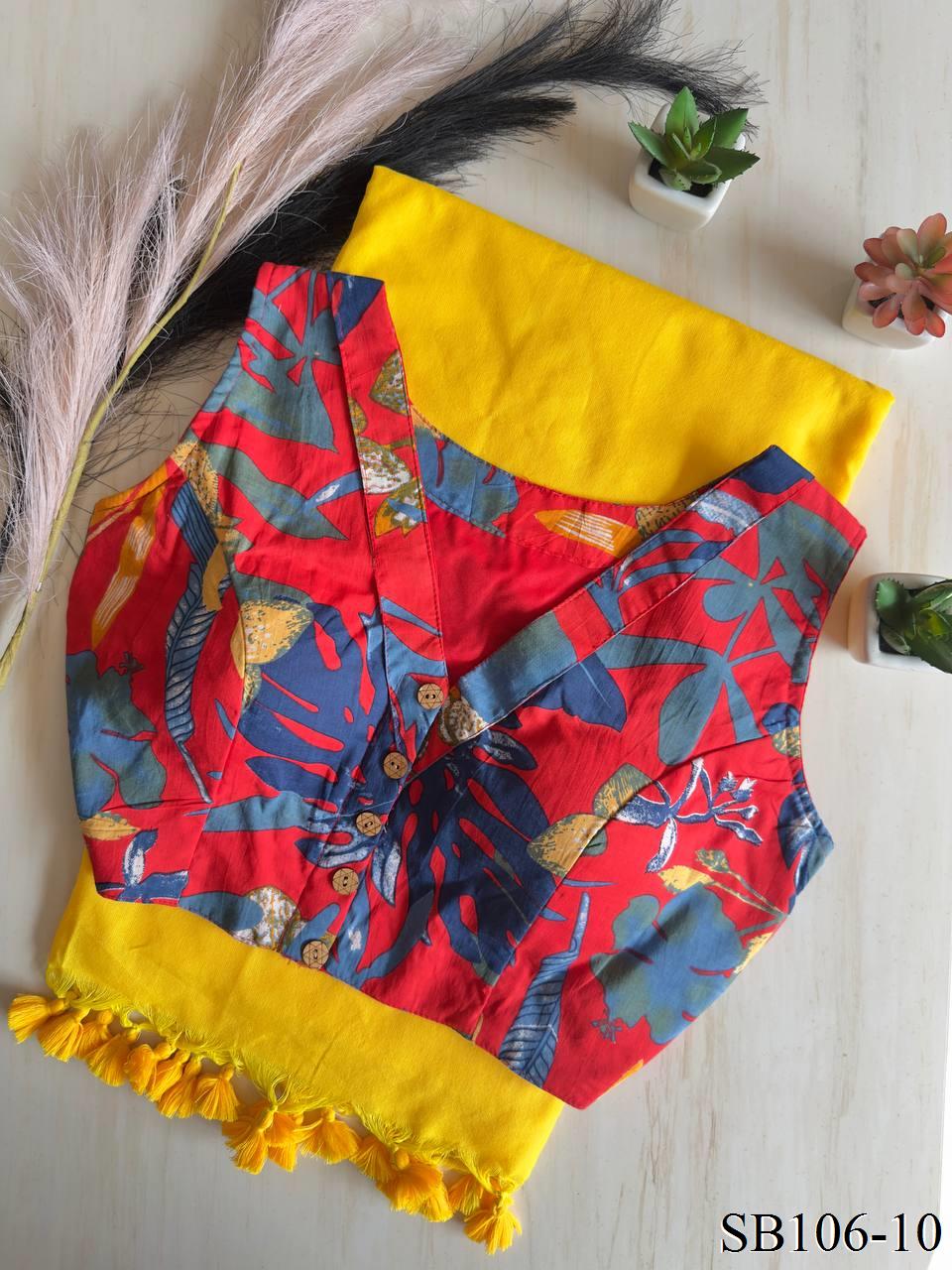 Cotton Silk With Digital Print Fabric Saree