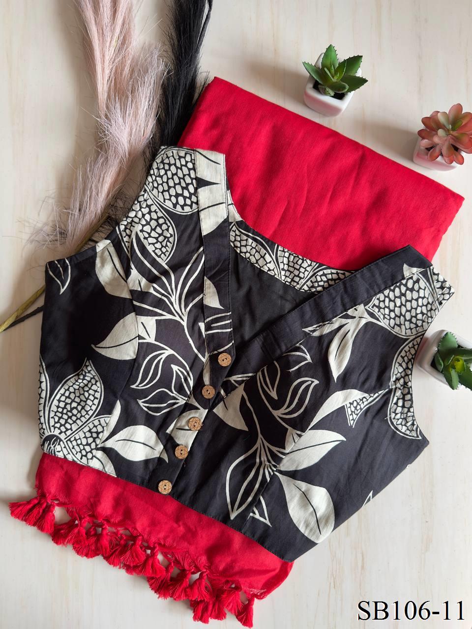 Cotton Silk With Digital Print Fabric Saree
