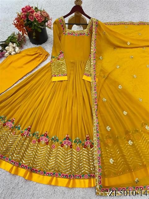 Beautifull Wear Heavy Georgette Multy Embroidery Work Top