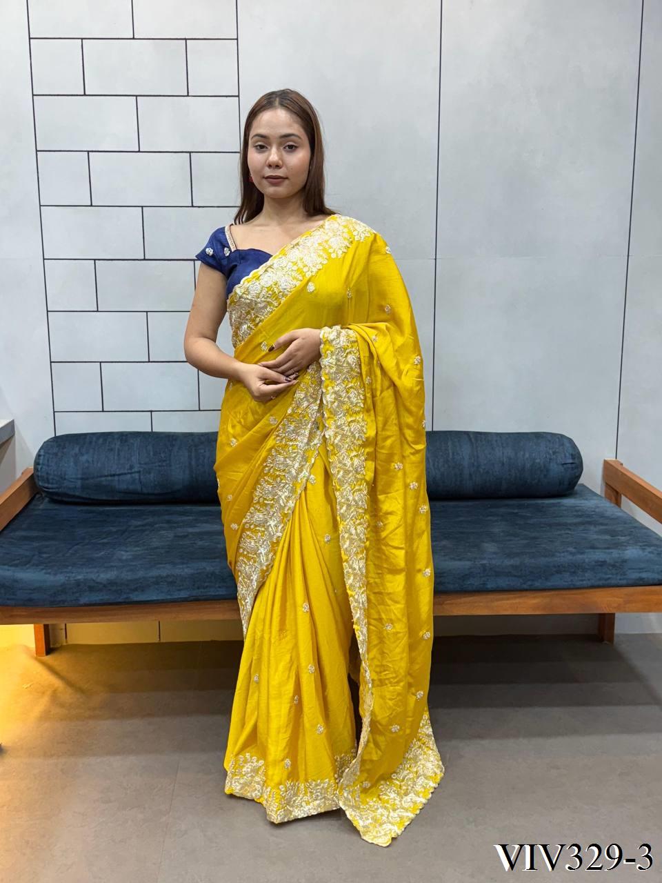 Rich Soft Coding Dori Embroidery Work Saree