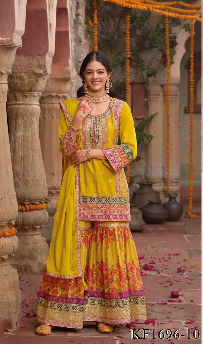 Heavy Chinon Silk With Sequins Work Top Sharara
