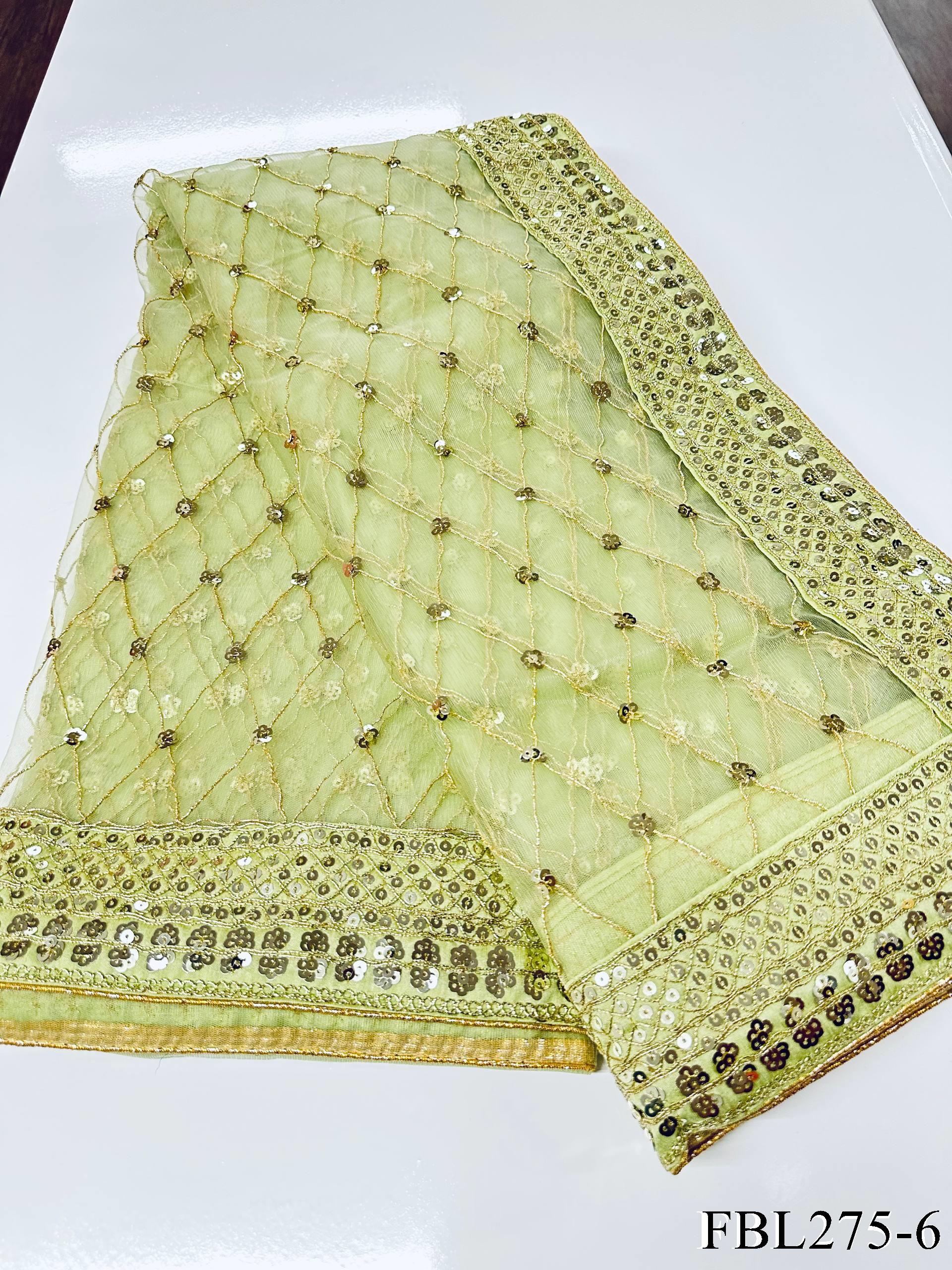 Net Fabric Sequins With Dori Work Saree
