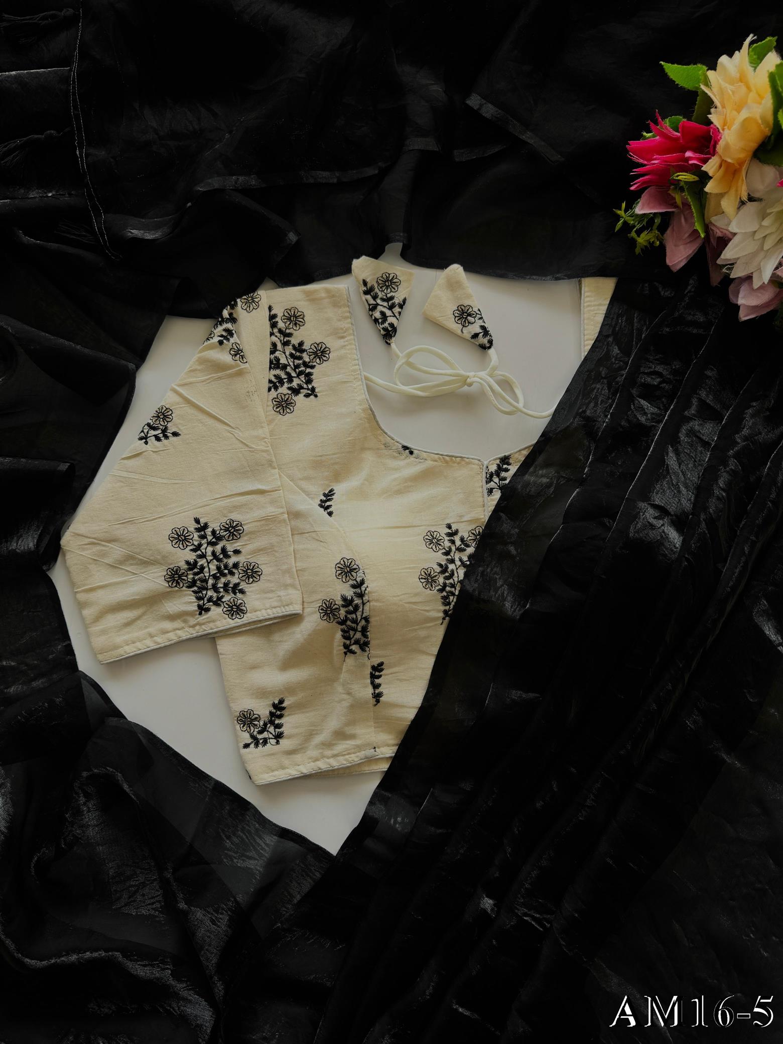 Space Silk With Silky Latkan Work Saree