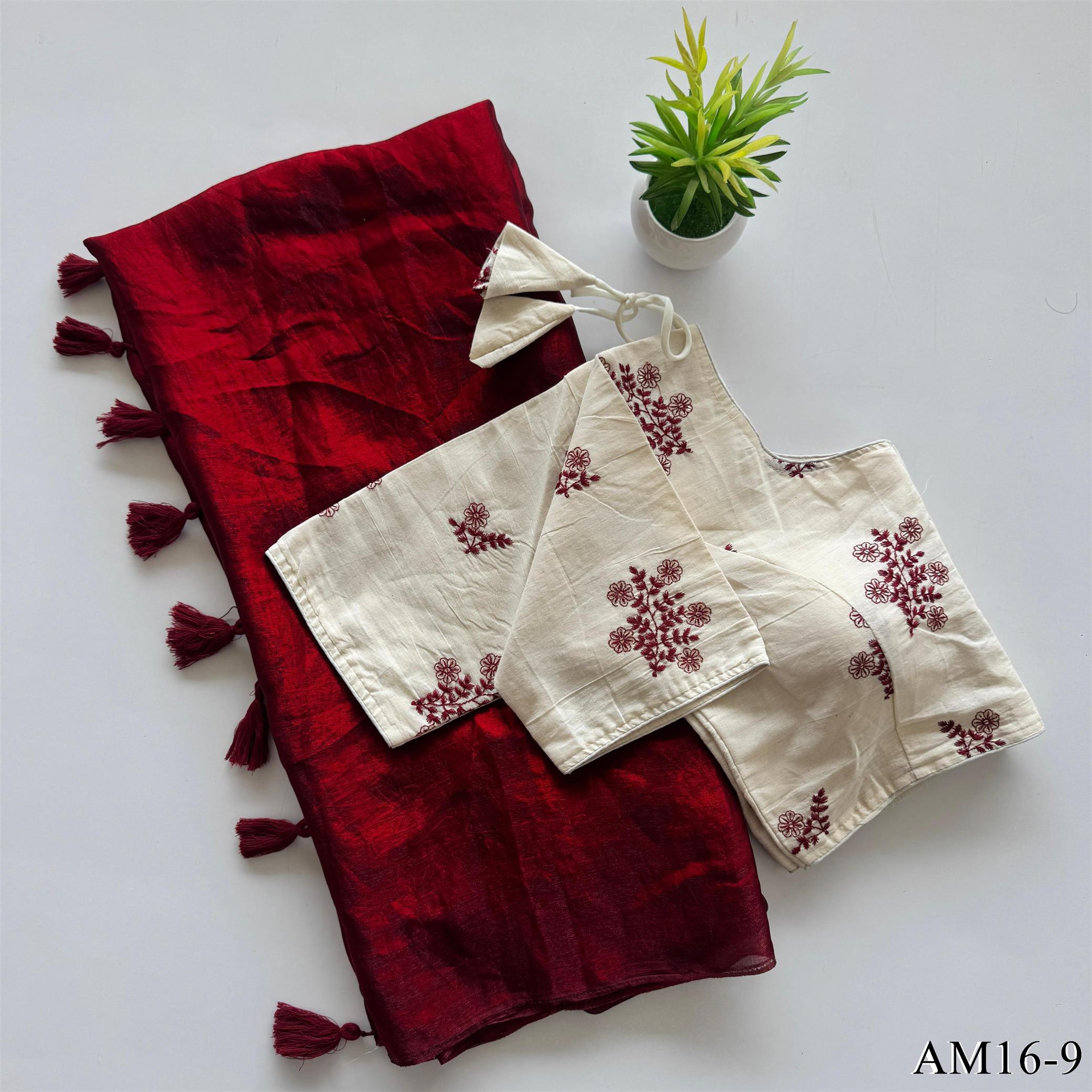 Space Silk With Silky Latkan Work Saree