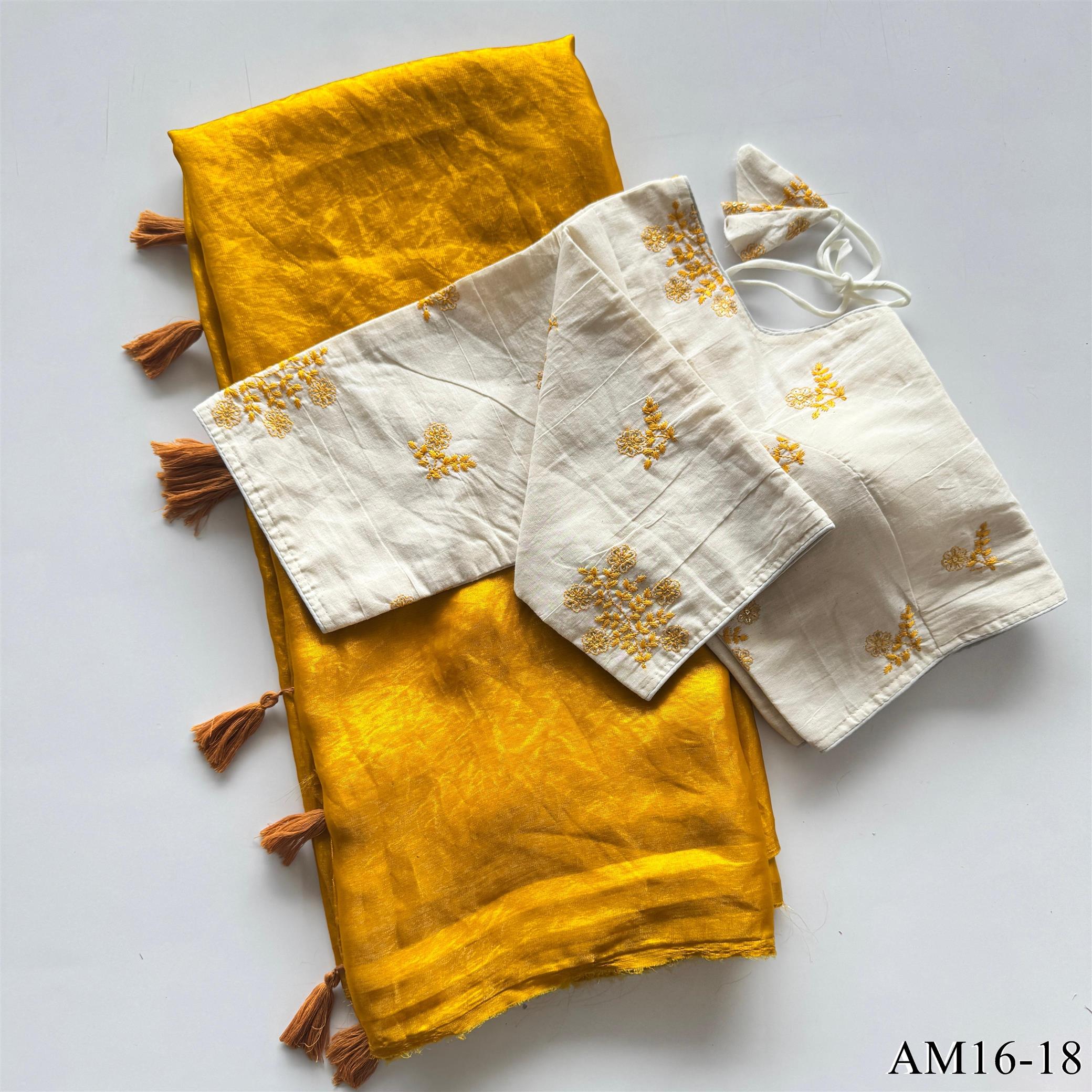 Space Silk With Silky Latkan Work Saree
