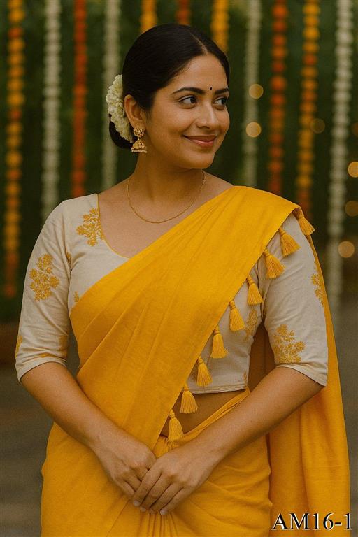 Space Silk With Silky Latkan Work Saree