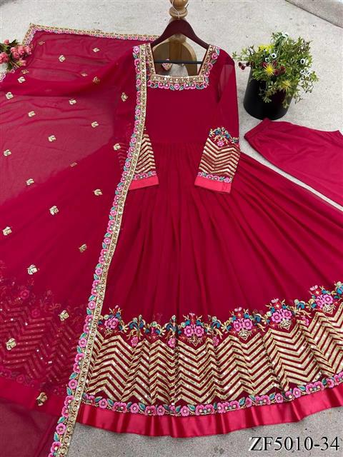 Beautifull Wear Heavy Georgette Multy Embroidery Work Top