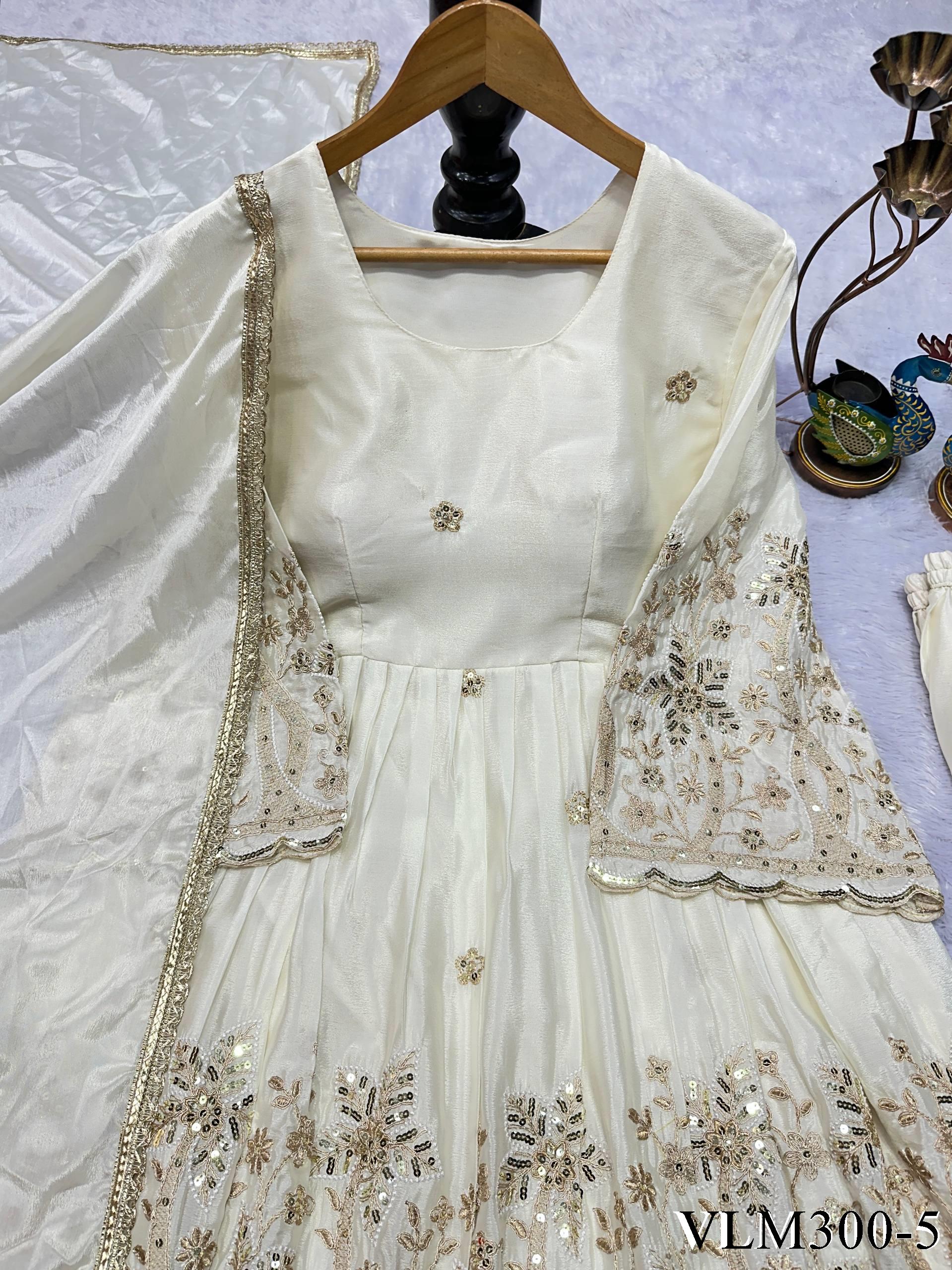 Beautifull Chinon Fabric With Embroidery Work Top