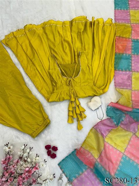 Chinnon Silk With Plain Work And Full Stitched Anarakali Gown