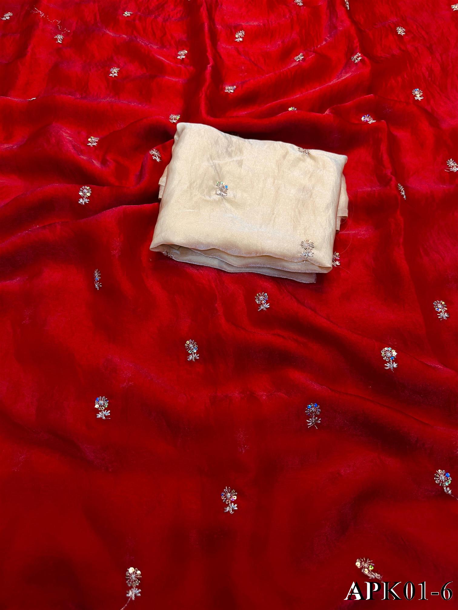 Fendy Sattin Dual Shaded With Zari Work Saree