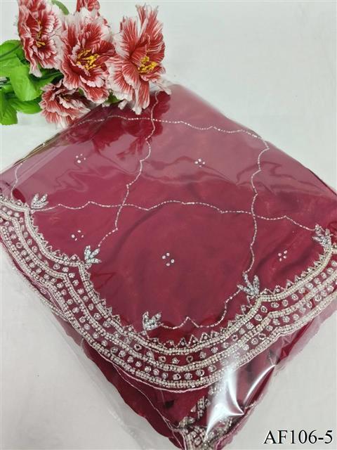 Pure Soft Fandy Silk With Daimond Khatli Work Saree