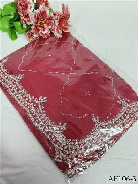 Pure Soft Fandy Silk With Daimond Khatli Work Saree