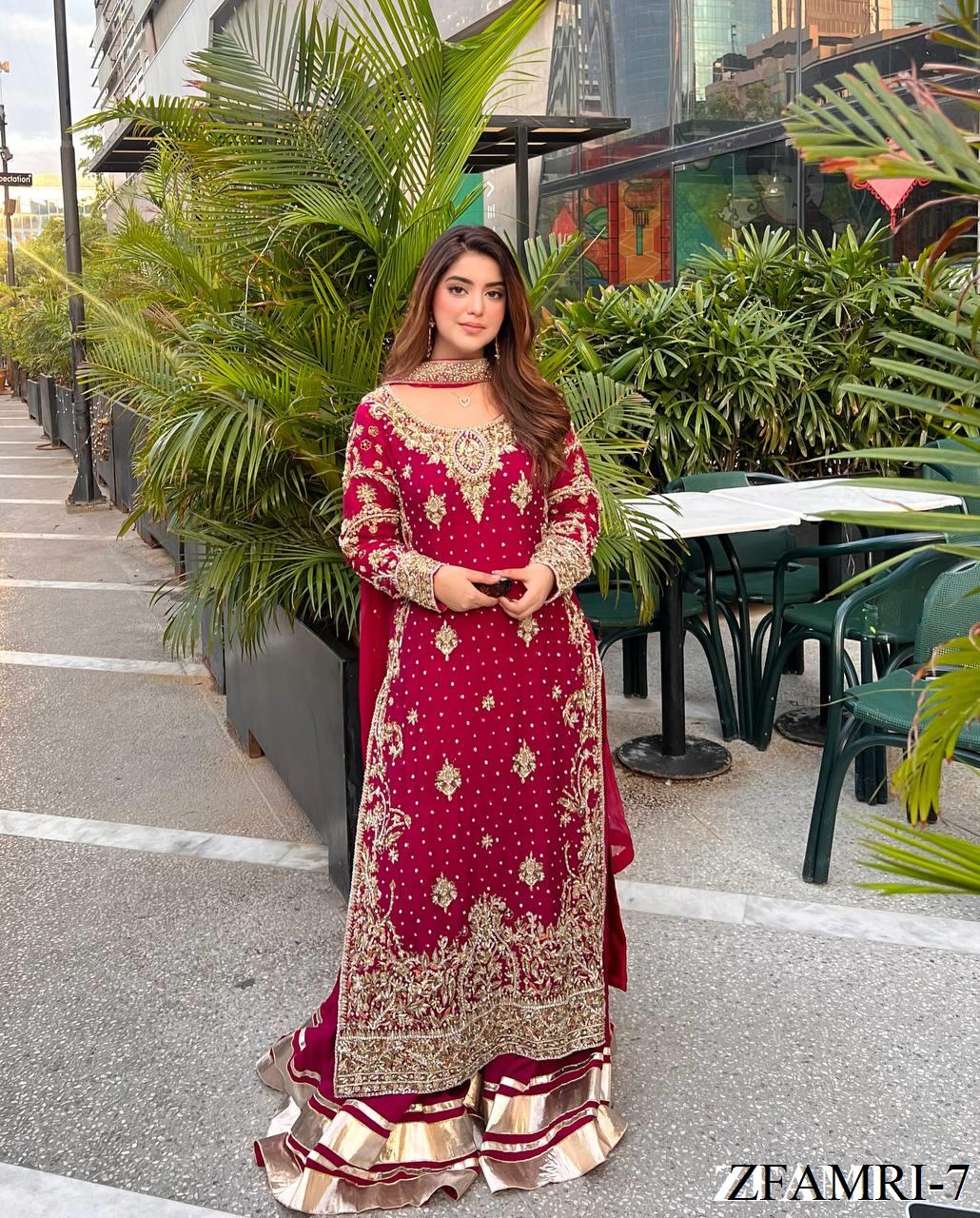 Beautifull Fox Georgette Codding Sequience Work Top Plazzo