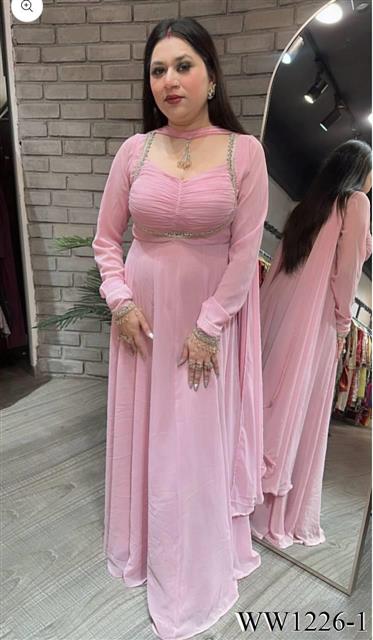 Pure Fox Georgette Fabric in Gown