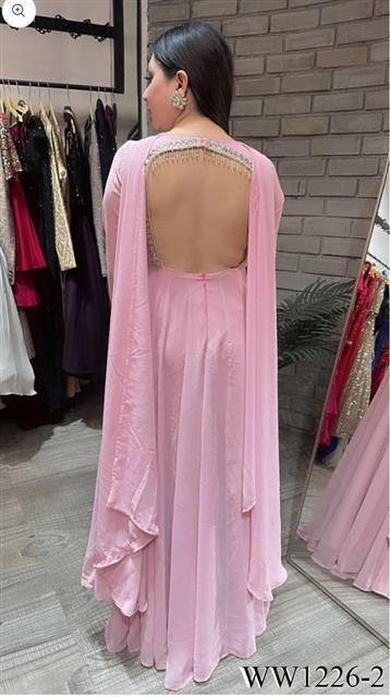 Pure Fox Georgette Fabric in Gown